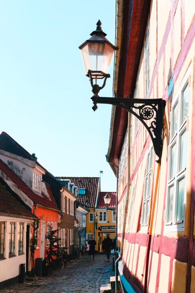 Photo of a colorful street in Aalborg