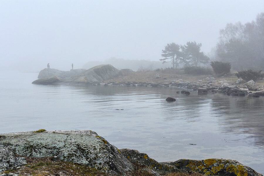 Photo of the Gothenburg Archipelago in fog