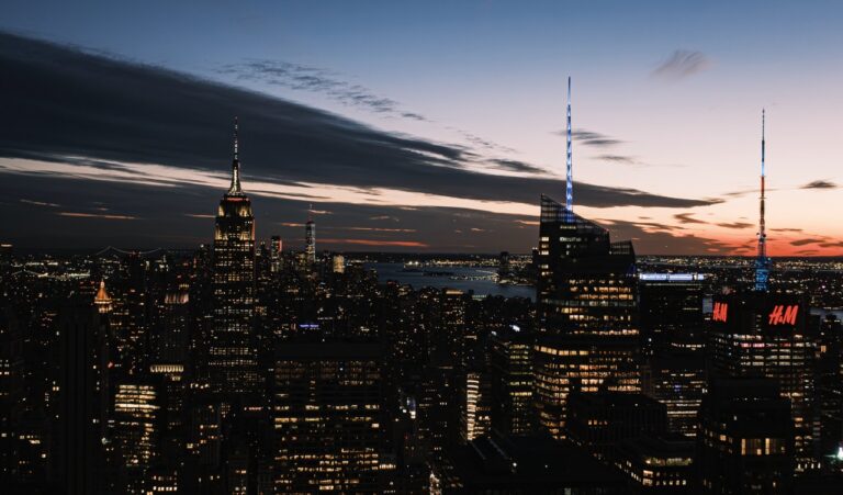 Photo of the NYC skyline from the Top of the Rock