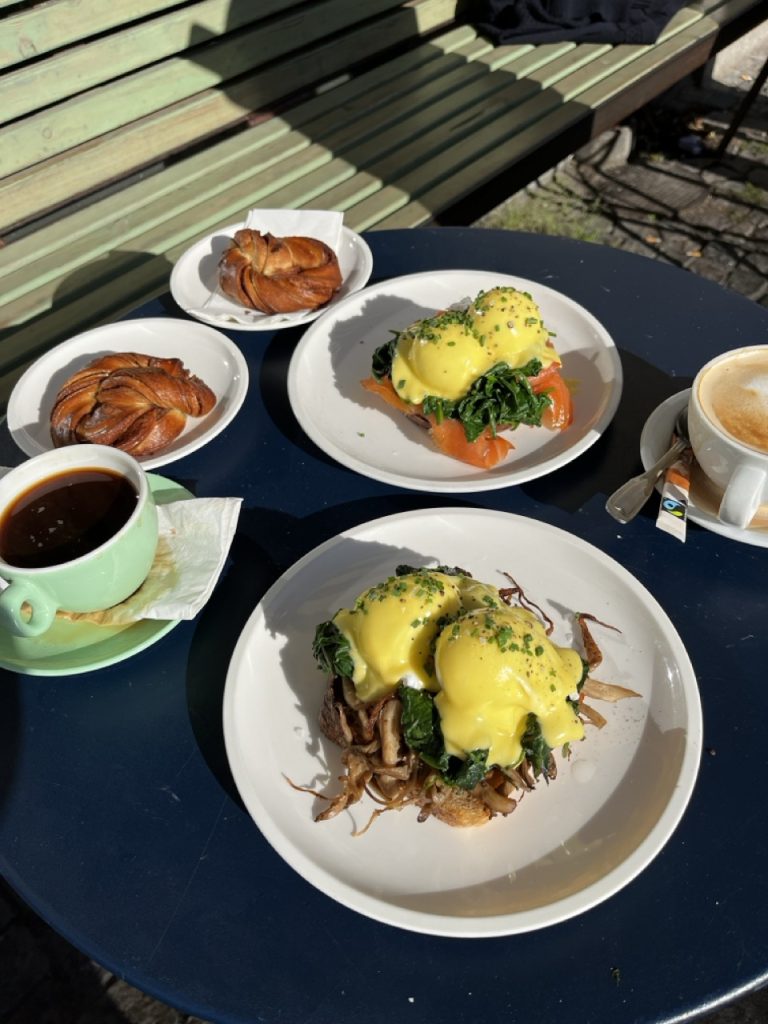Brunch and coffee at Dyrehaven Café in Copenhagen