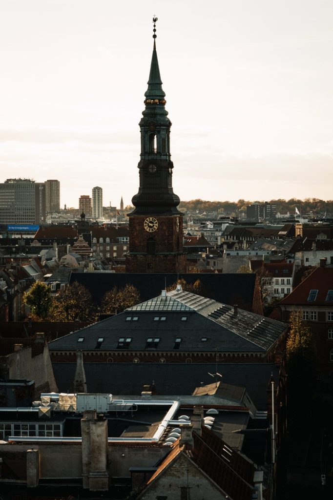 A view of copenhagen, denmark, from the round tower