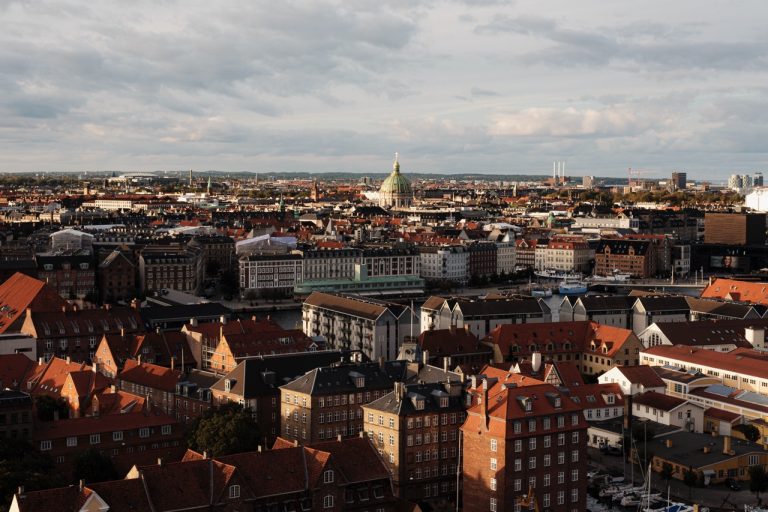 Photo of the Copenhagen skyline from above