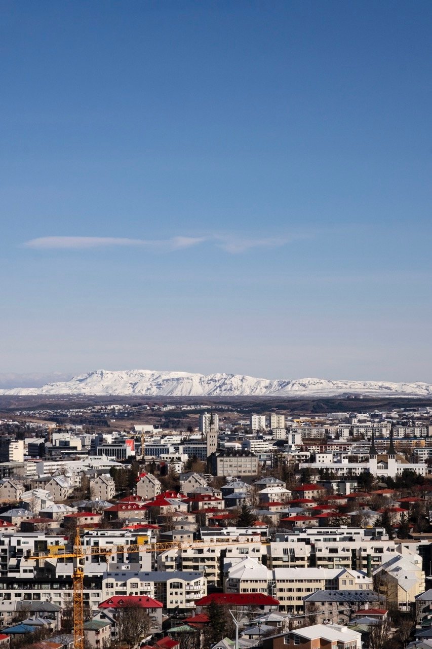 A view of Reykjavík from Hallgrímskirkja church