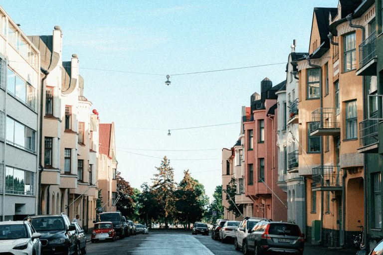 Huvilakatu, Helsinki, during a summer evening