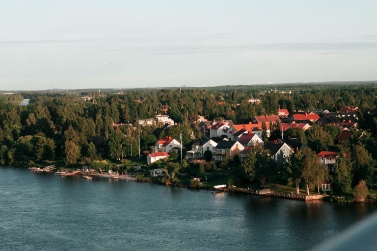 The skyline of Umeå, Sweden, as seen from Clarion Umeå