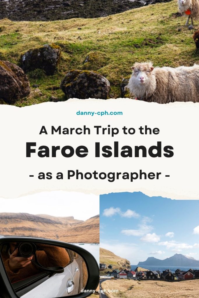 A Pinterest post for the Faroe Islands in March