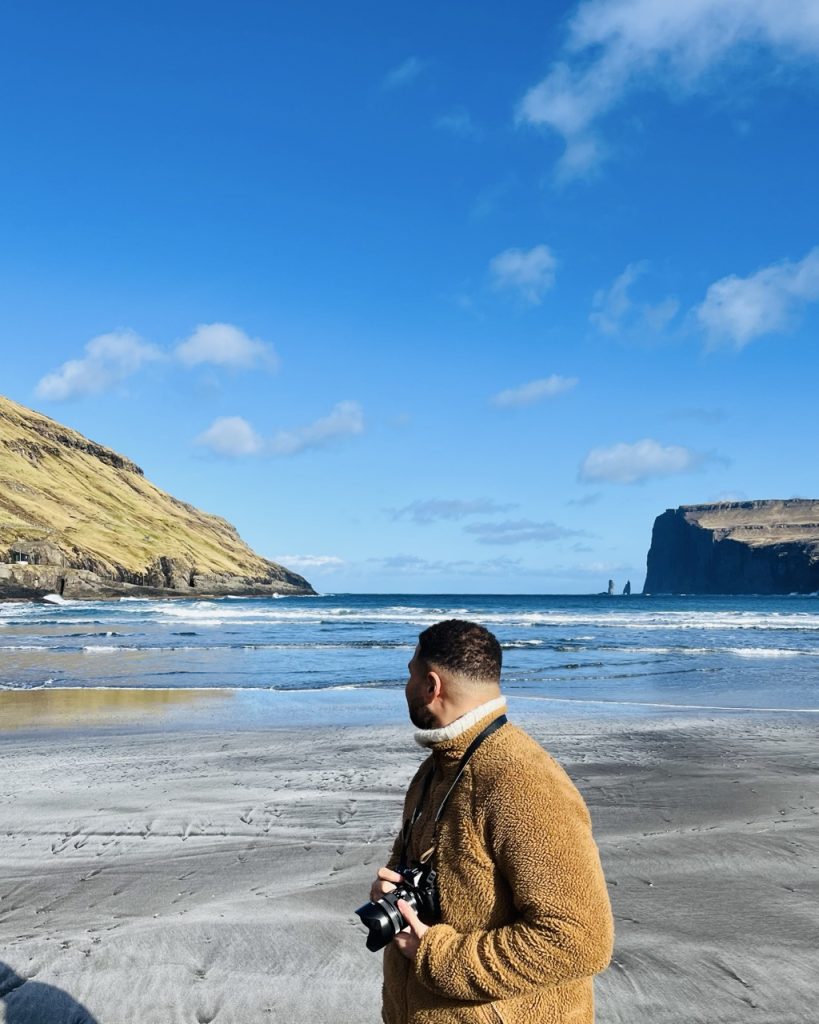 A photographer in the Faroe Islands