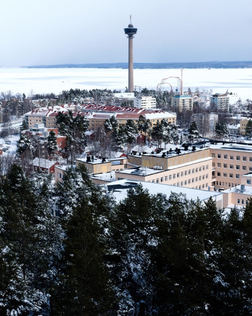 A photo of Tampere, Finland, in the winter