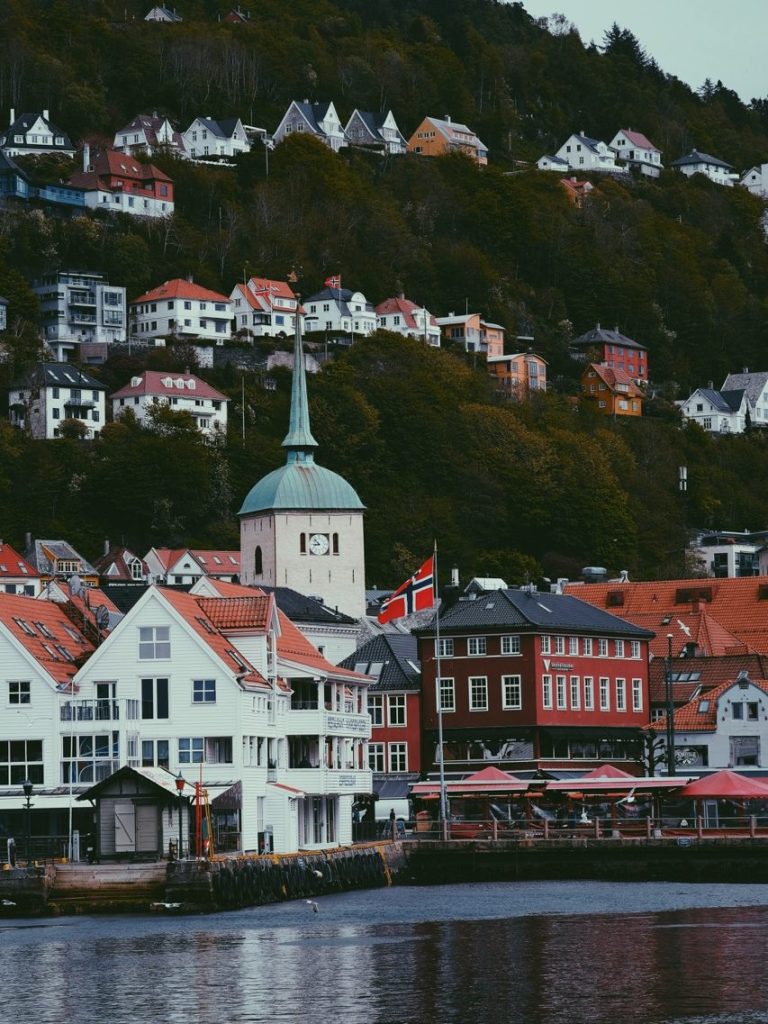 photo of buildings aligning the waterfront in Bergen