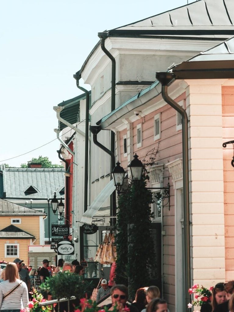 A street scene in Porvoo, Finland