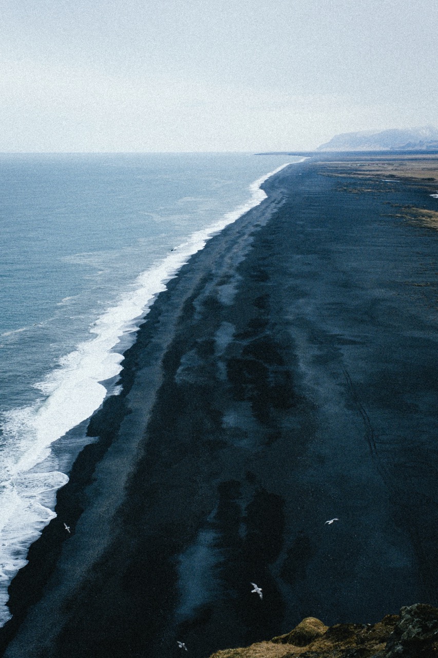 A black beach in Iceland