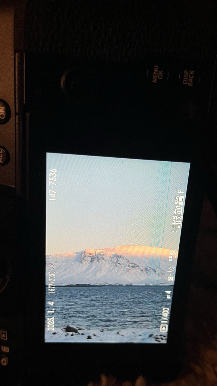 an image of a camera led screen damaged