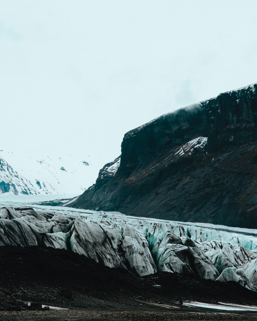 A glacier in Skaftafell National Park, Iceland