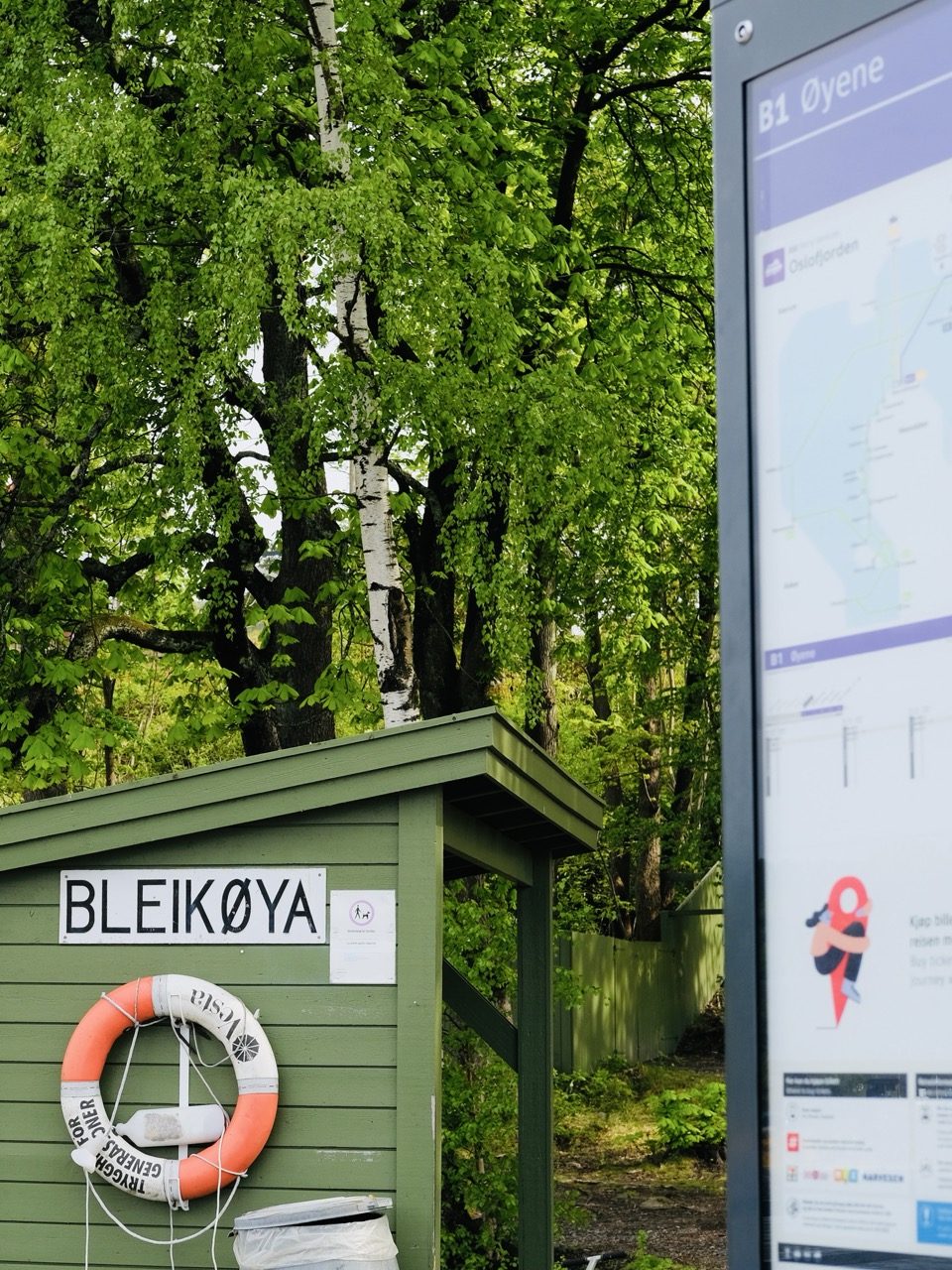 The ferry stop at Bleikøya in Oslo