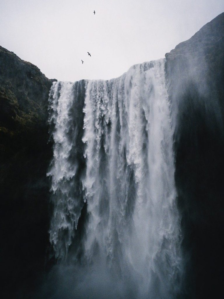 Skógafoss, Iceland, viewed from the ground