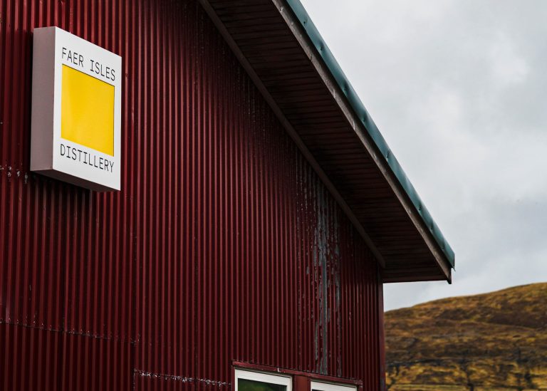 The exterior of the Faer Isles Distillery on the Faroe Islands