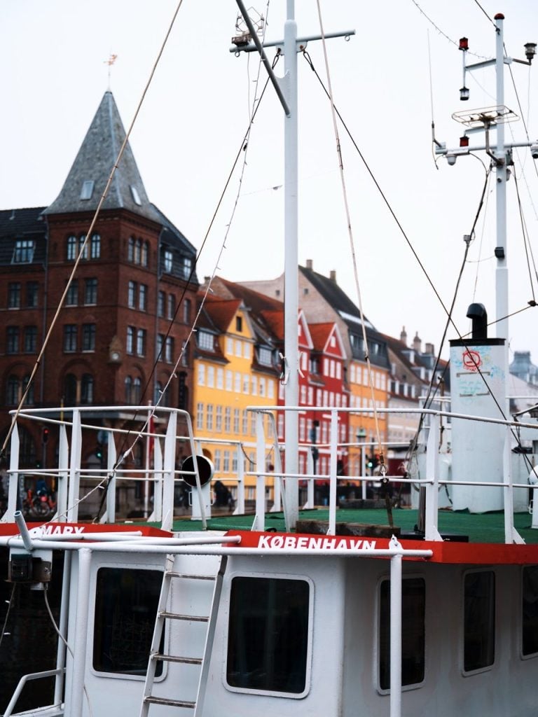 A boat in Nyhavn, Copenhagen, close-up