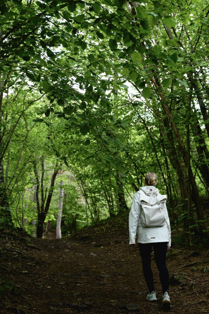 A woman hiking in Oslo, Norway