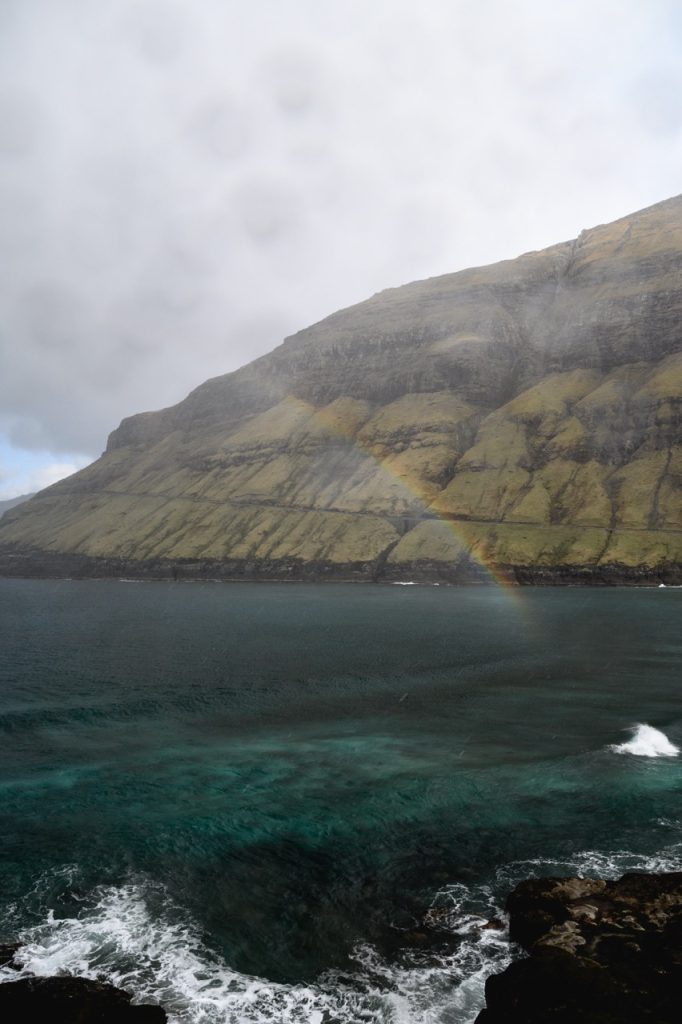 A rainbow in Tjørnuvík, Faroe Islands