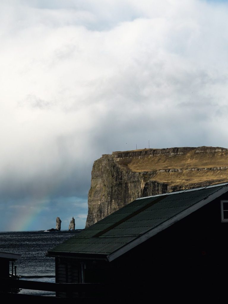 A view of Eidiskollur from Tjørnuvík, Faroe Islands